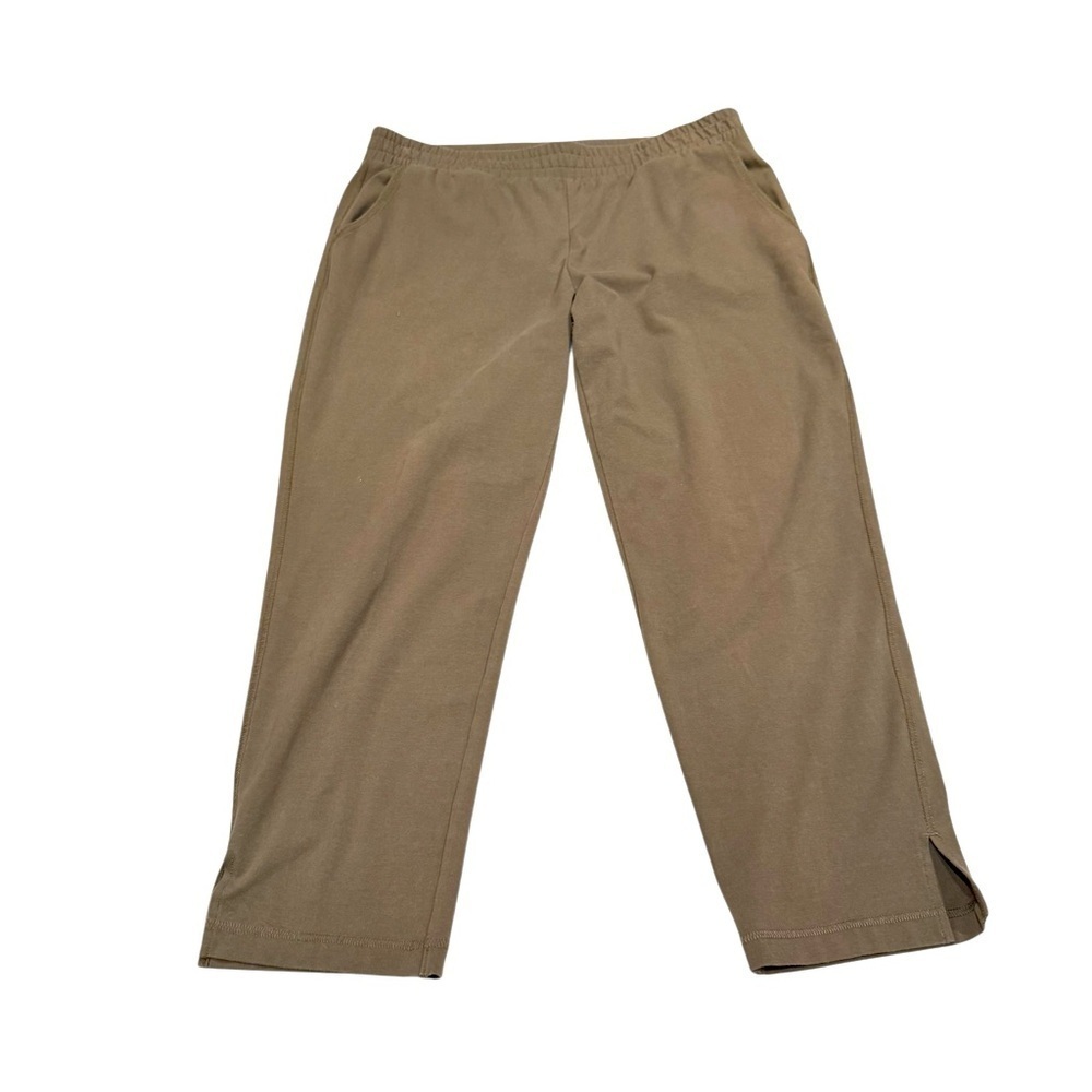 Chico’s Zenergy Tan Casual Pants Elastic Waist Stretch Women’s Size 12